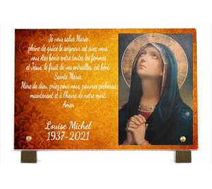 Plaque Funéraire Prière Je Vous Salue Marie - Plaque Décès Religion • Phénix