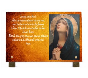 Plaque Funéraire Prière Je Vous Salue Marie - Plaque Décès Religion • Phénix