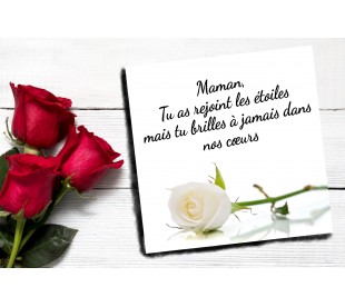Plaque Jardin du Souvenir Rose Blanche- Plaque Jardin du Souvenir Pas Cher • Phénix