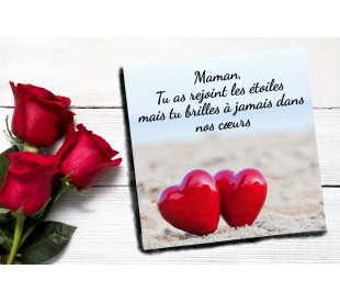 Plaque Jardin du Souvenir Coeurs sur Sable - Plaque Jardin du Souvenir Pas Cher • Phénix