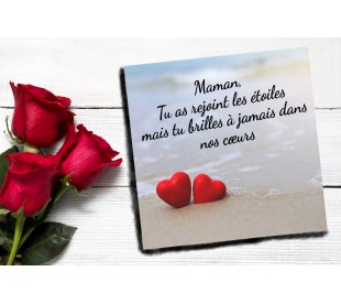 Plaque Jardin du Souvenir Coeur dans l'Eau - Plaque Jardin du Souvenir Pas Cher • Phénix