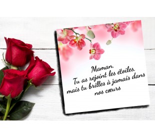 Plaque Jardin du Souvenir Orchidées Roses - Plaque Jardin du Souvenir Pas Cher