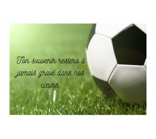 Nos Bonnes Affaires Plaque Funéraire Football • plaquefunerairepersonnalisee.fr by Phénix