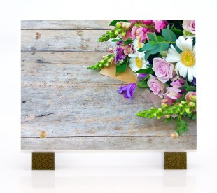Plaque Funéraire Bouquets De Fleurs 3 • Plaque Cimetière Fleurs