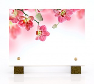 Plaque Funéraire Orchidées Et Roses 3 • Plaque Décès Orchidées
