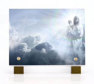 Plaque Funéraire Vierge et l'enfant - Plaque Funéraire Catholique 3