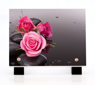 Plaque Funéraire Roses - Plaque Décès Roses 2 - Plaque Mortuaire Roses