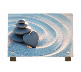 Plaque Funéraire Coeur Zen - Produits Funéraires Coeur • Phénix