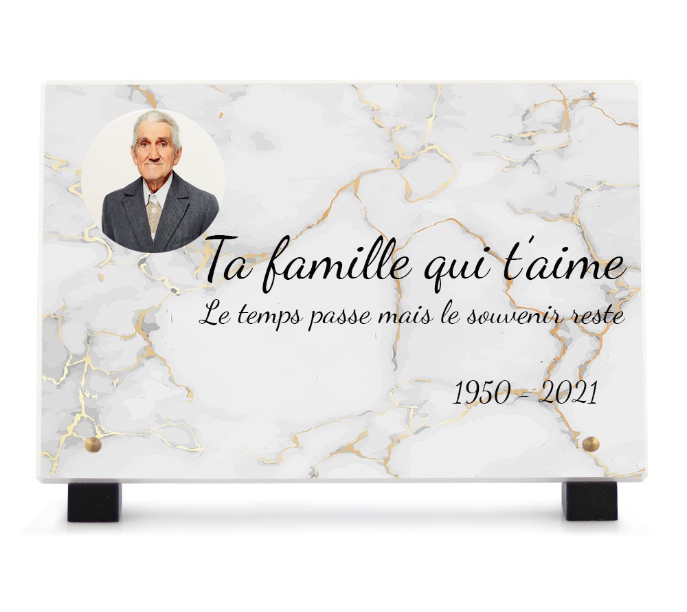Plaque Funéraire Marbre Photo